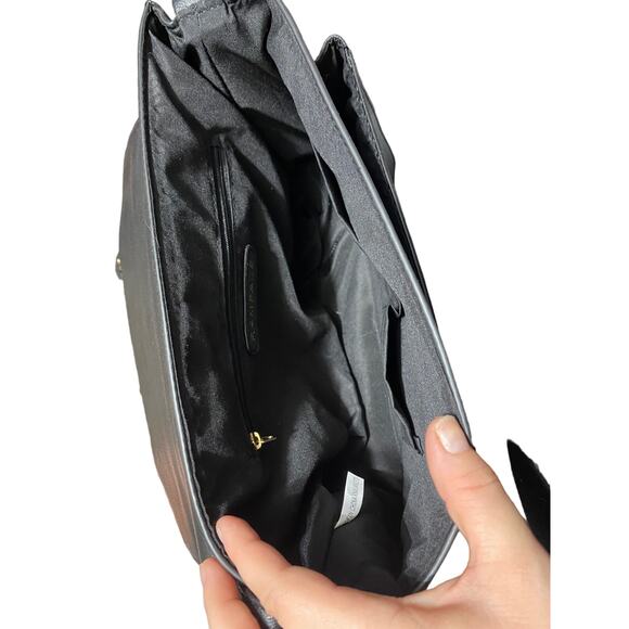 NWT Rampage Black satchel style purse with handle, shoulder strap or cross body - Picture 3 of 10